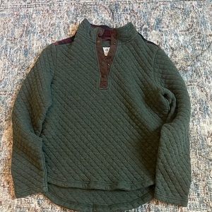 Olive Green Quilted Button-Up